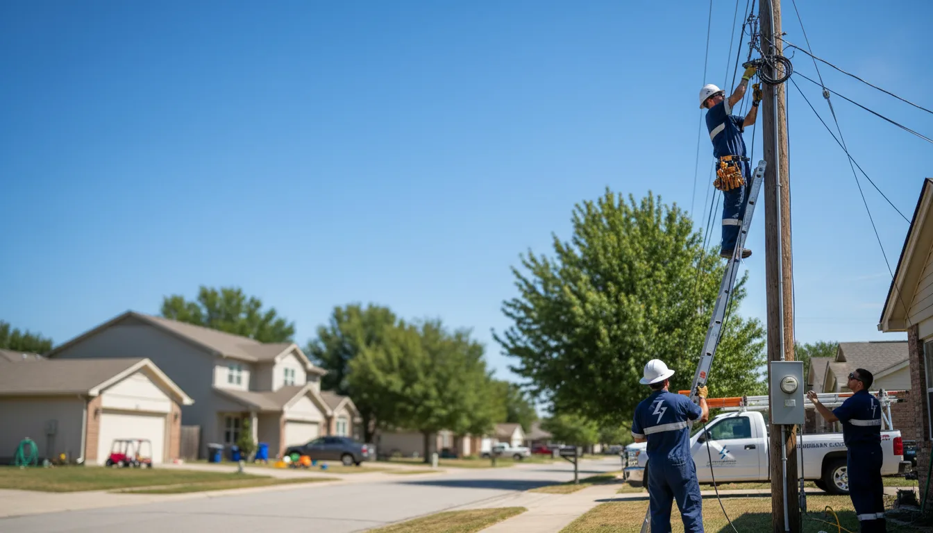 Residential electrician providing installation services in Afton, TX